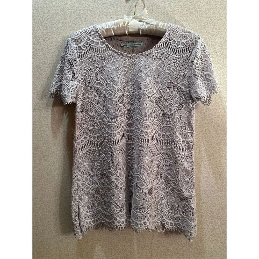 Like new Maunces lace boho top